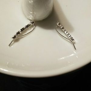 Macys Jewelry Jewelry - 💖 NWOT Silver Textured Crawler Earrings Macys Jewelry Jewelry - 💖 NWOT Silver Textured Crawler Earrings